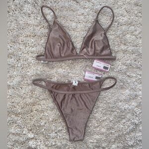 San Lorenzo - Shimmering Brown Bikini Set, size Large (fits like a small)